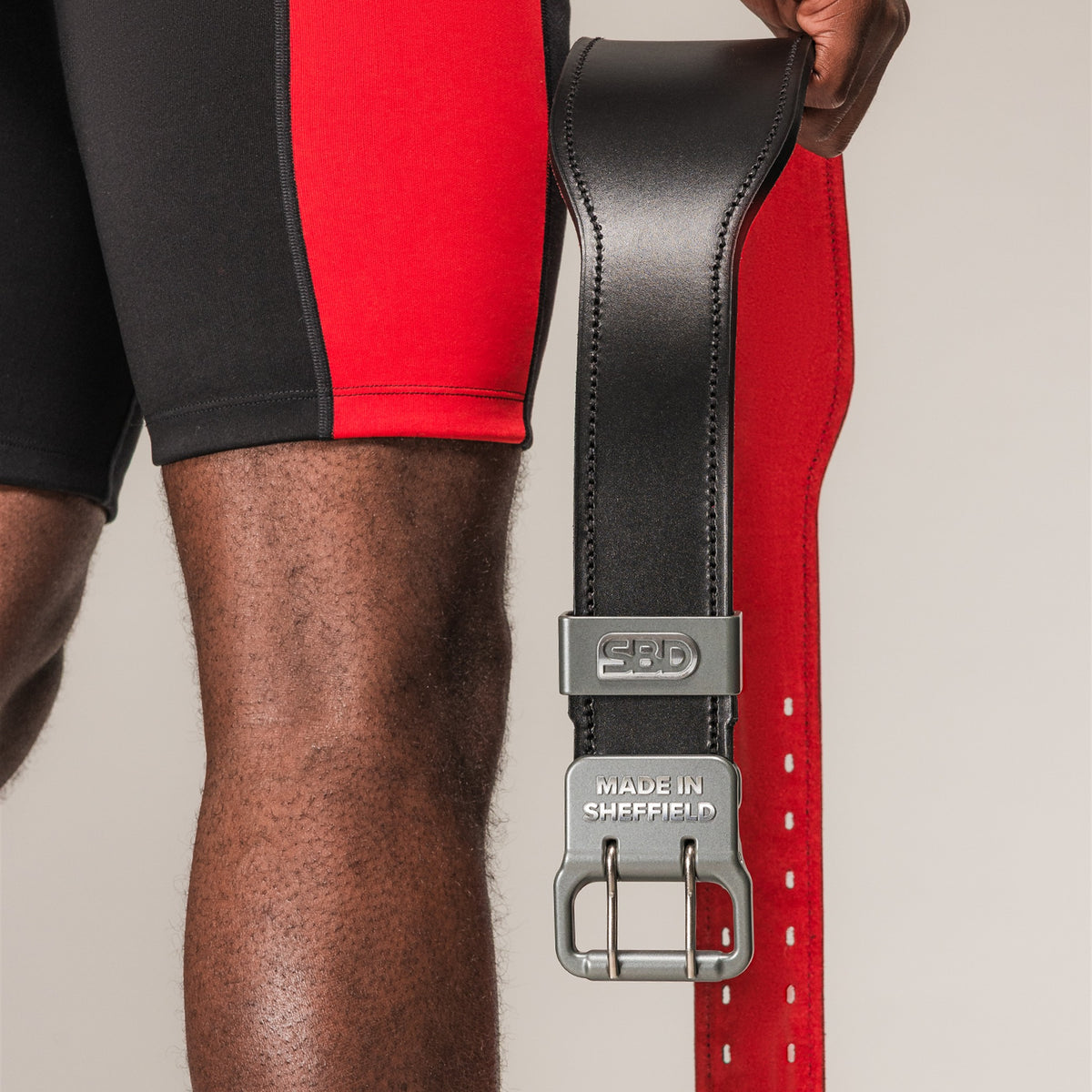 SBD Leather Weightlifting Belt Schnalle Made in Sheffield