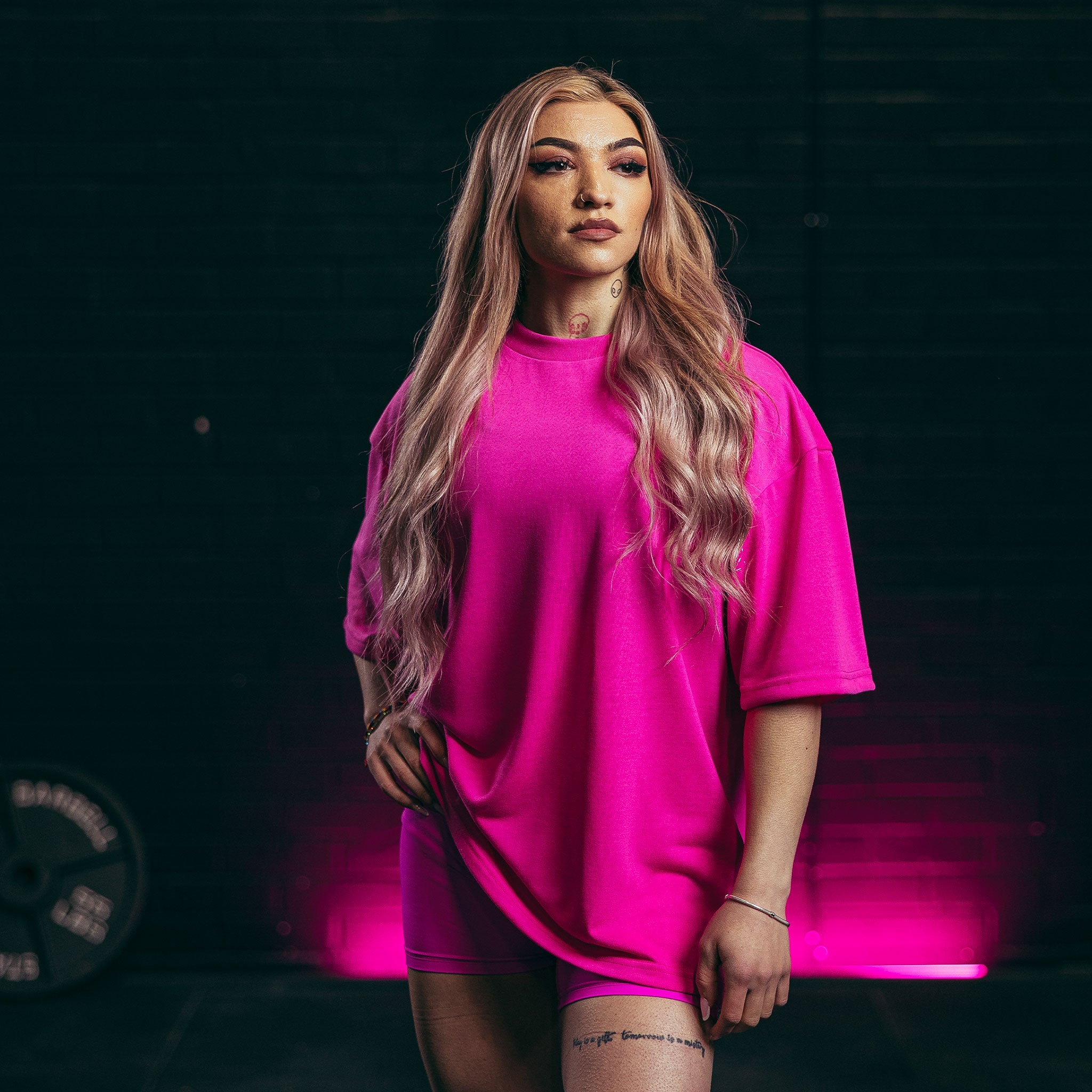 T-Shirt Oversize Nova Rose fluo