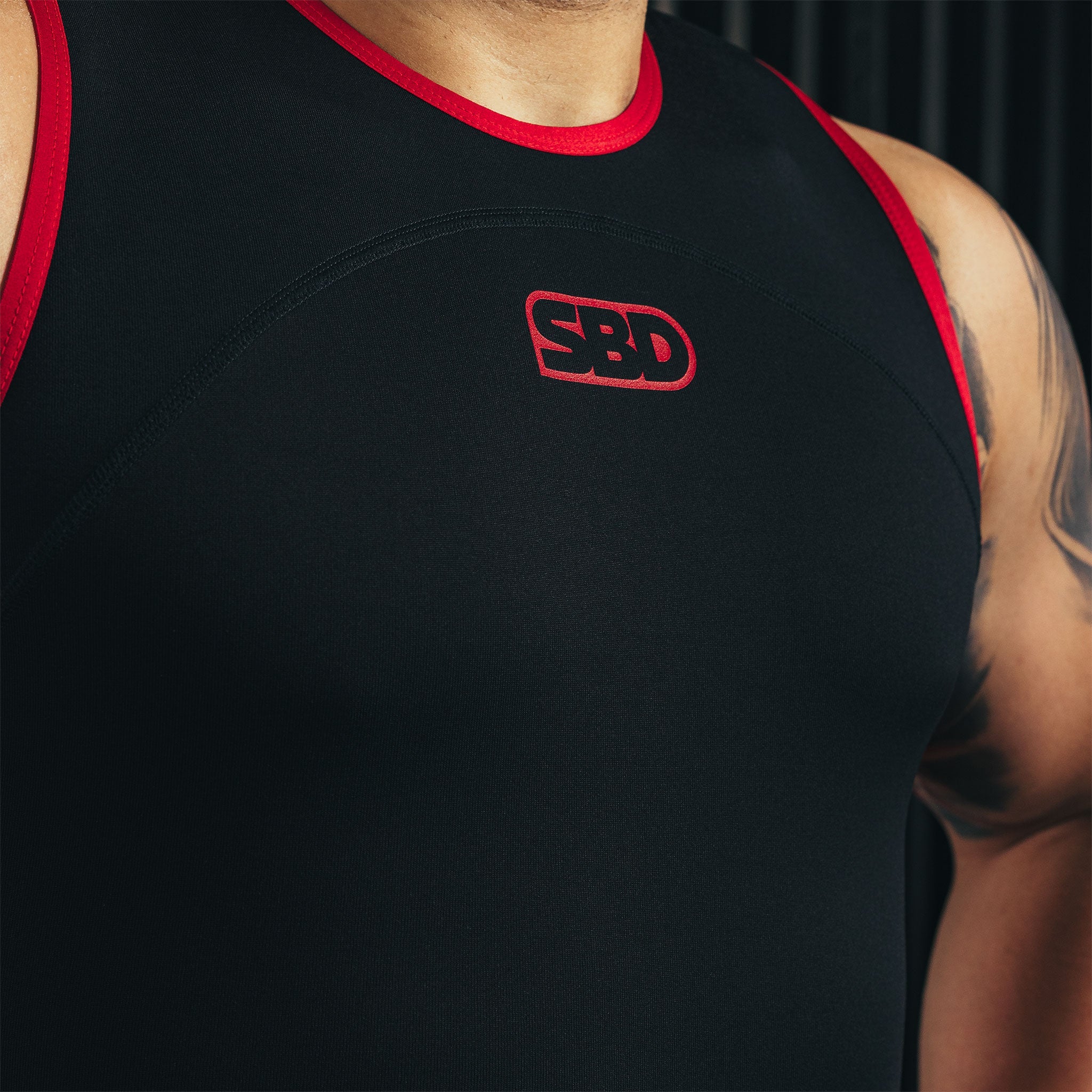 SBD Weightlifting Singlet Men Brust Details