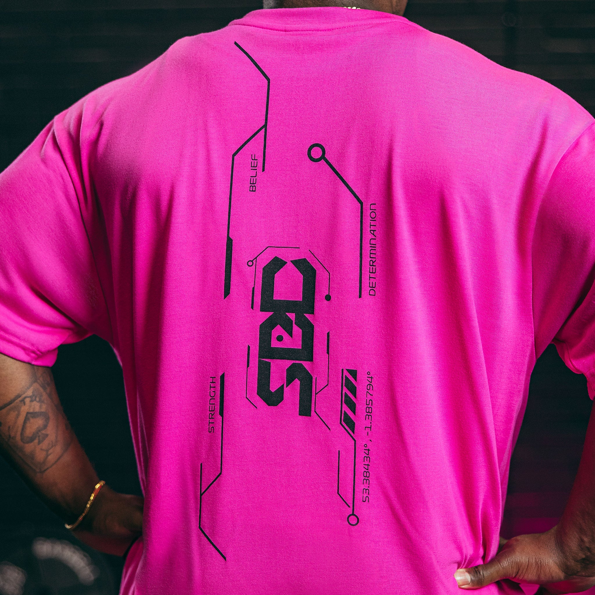 T-Shirt Oversize Nova Rose fluo